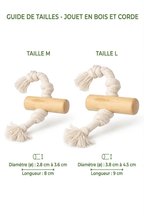 Guide des tailles P'tit croc — jouet naturel pour chiot et petit chien"