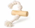 Jouet P'tit croc en bois et corde pour chien — petit gabarit