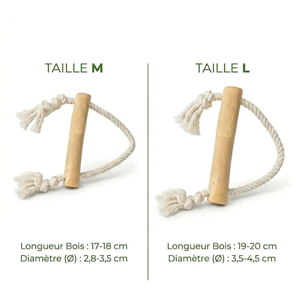 Guide des tailles Bois Tirepattes pour chien