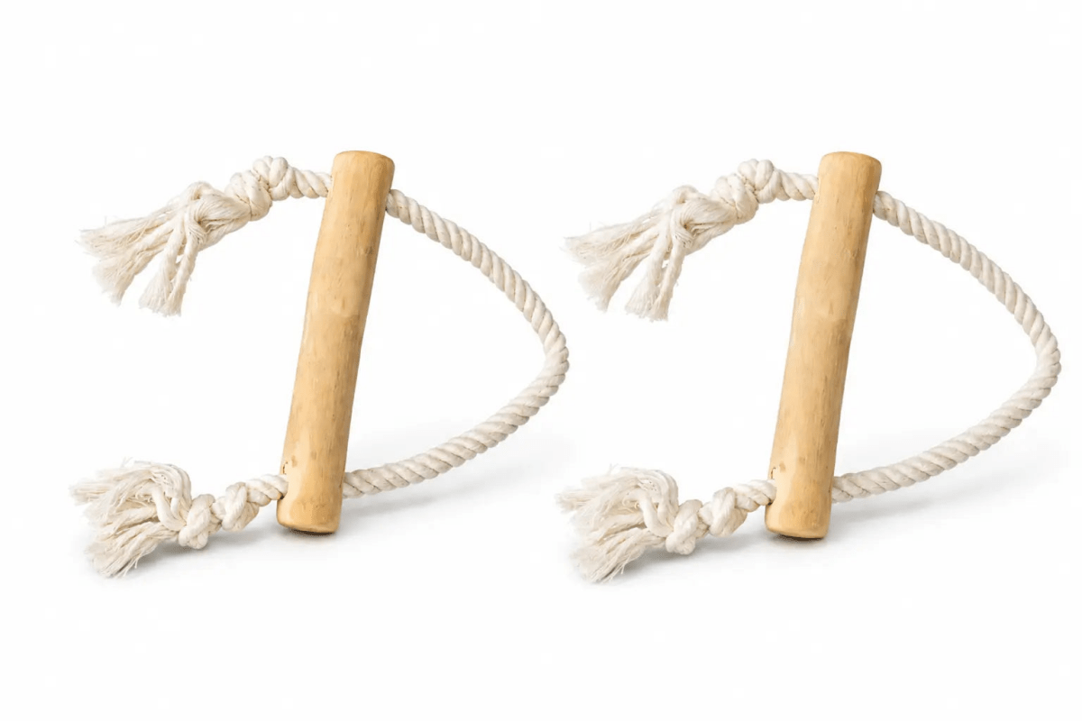 Bois Tirepattes en corde coton naturel X2