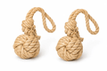 Boule canine en corde de chanvre naturel X2
